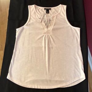 White House Black Market off white, sleeveless top